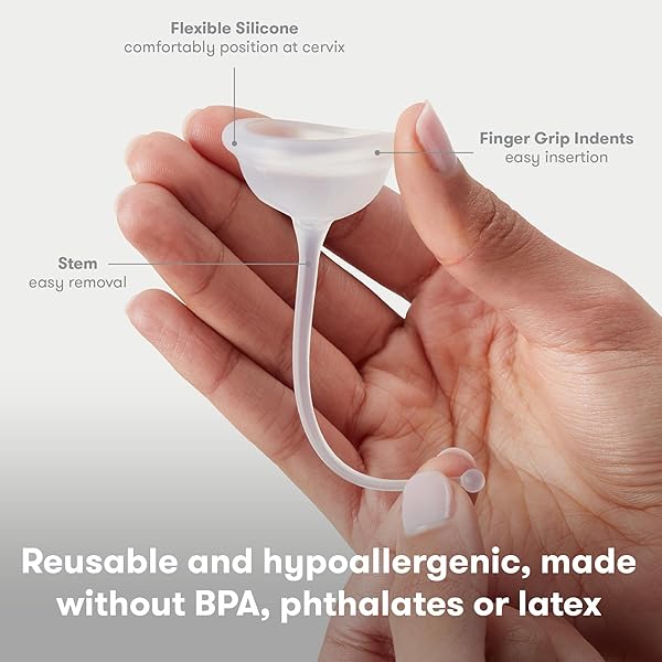 FRIDA FERTILITY CONCEPTION AID CUP | NATURAL CONCEPTION AID CUP FOR FERTILITY SUPPORT, AIDS IN CONCEPTION FOR WOMEN, KEEP SPERM CLOSE TO CERVIX, REUSABLE WITH STORAGE BAG, SOFT + FLEXIBLE SILICONE