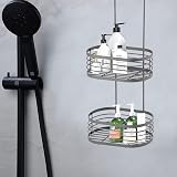 Blue Canyon 2 Tier Hanging Shower Caddy No Drill Stainless Steel Grey view 9