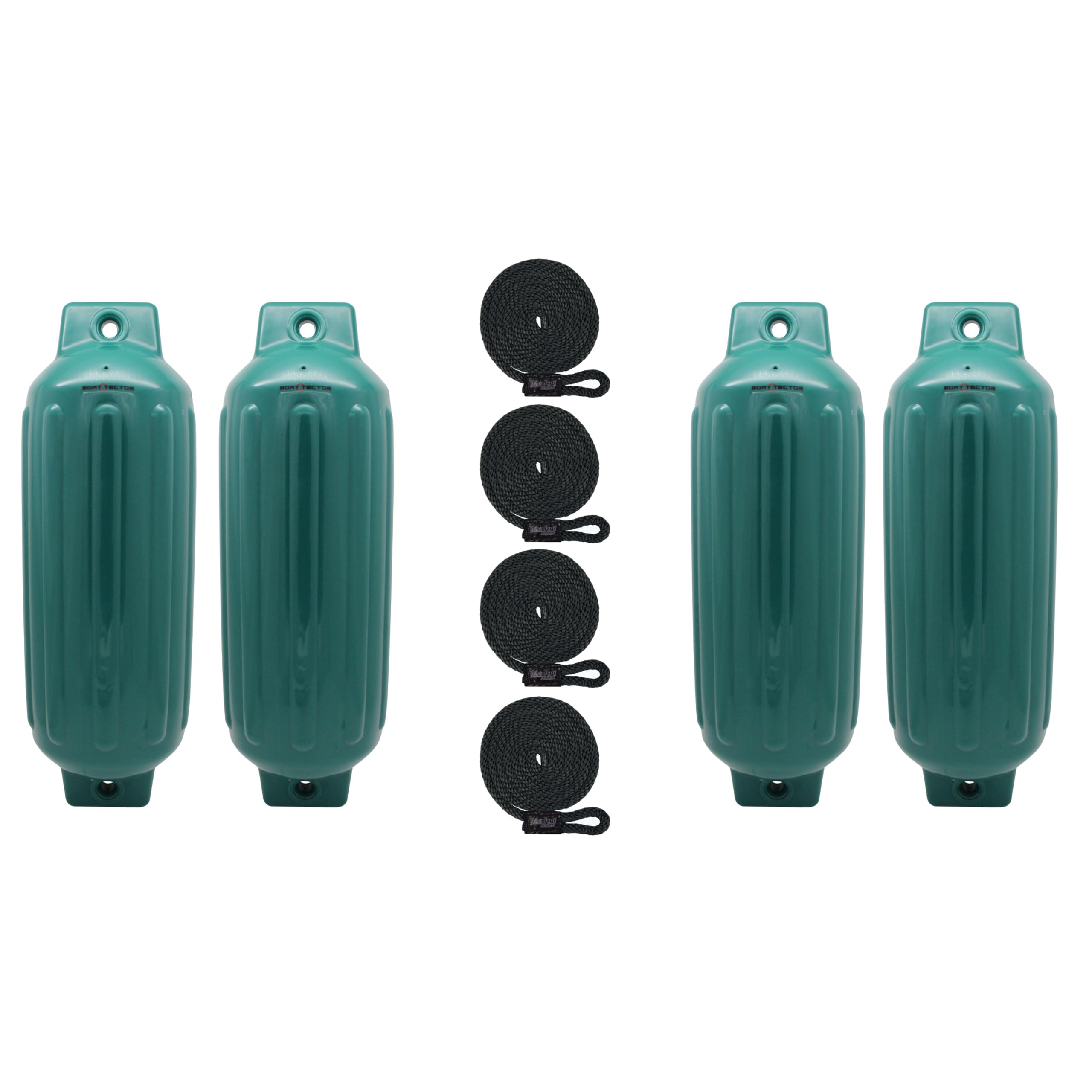 Extreme Max 3006.8547.4 BoatTector Inflatable Fender Value 4-Pack - 10" x 30", Forest Green Image