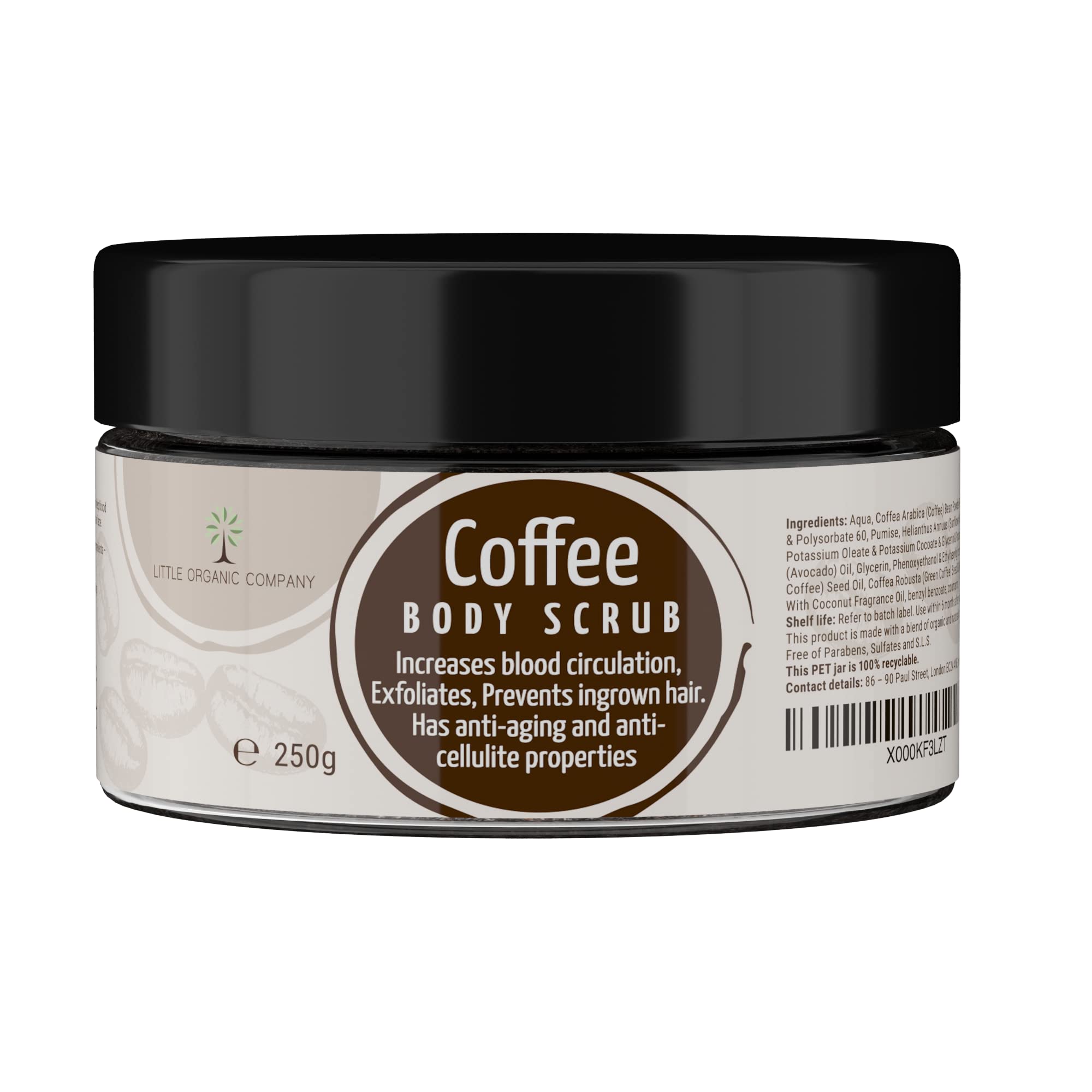 Coffee Body Scrub – Exfoliating, Energising, Smooth Skin – a blend of Natural & Organic Ingredients