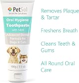 PetSol Toothpaste for Dogs & Cats 100g Mint Fresh Breath Plaque Remover view 2