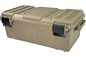 MTM ACDC30, Divided Ammo Crate Utility Box, Water- Resistant, Stackable, Snap Latch, USA Made, Dark Earth