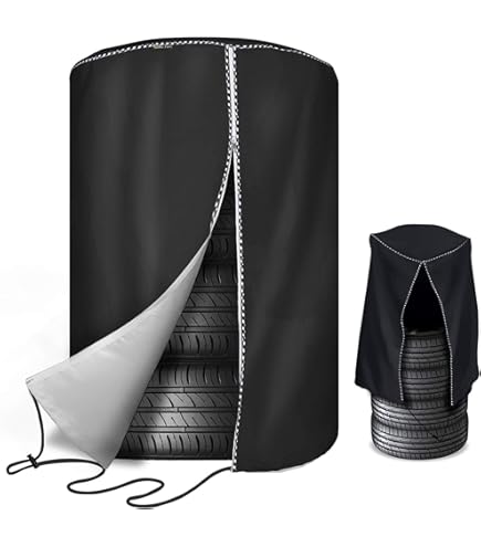 Housse De Rangement Pneus 420D - Protection étanche UV Pour 4 Pneus Empilés