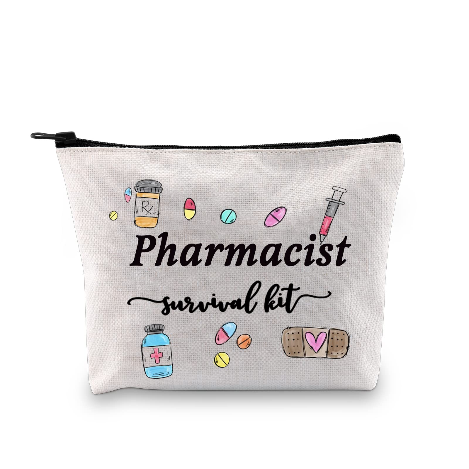 JTOUK Pharmacist Gift Pharmacy Student Gift Pharmacists Survival Kit Pharmacist Cosmetic Bags for Pharmacy Tech (Survival Pharmacist Bag EU) — image 1