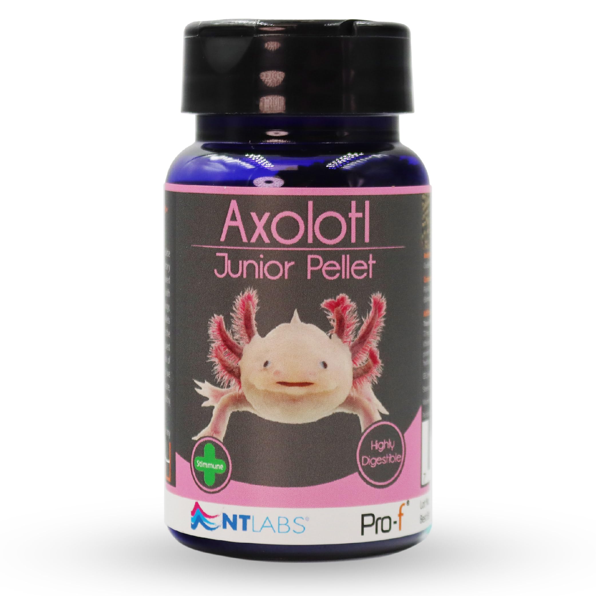 NT Labs Pro-f Axolotl Junior Pellet, Feed For Newts or African Clawed Frogs, Amphibian Food, Fast Sinking Pellet, Highly Palatable Axolotl Food (60g)