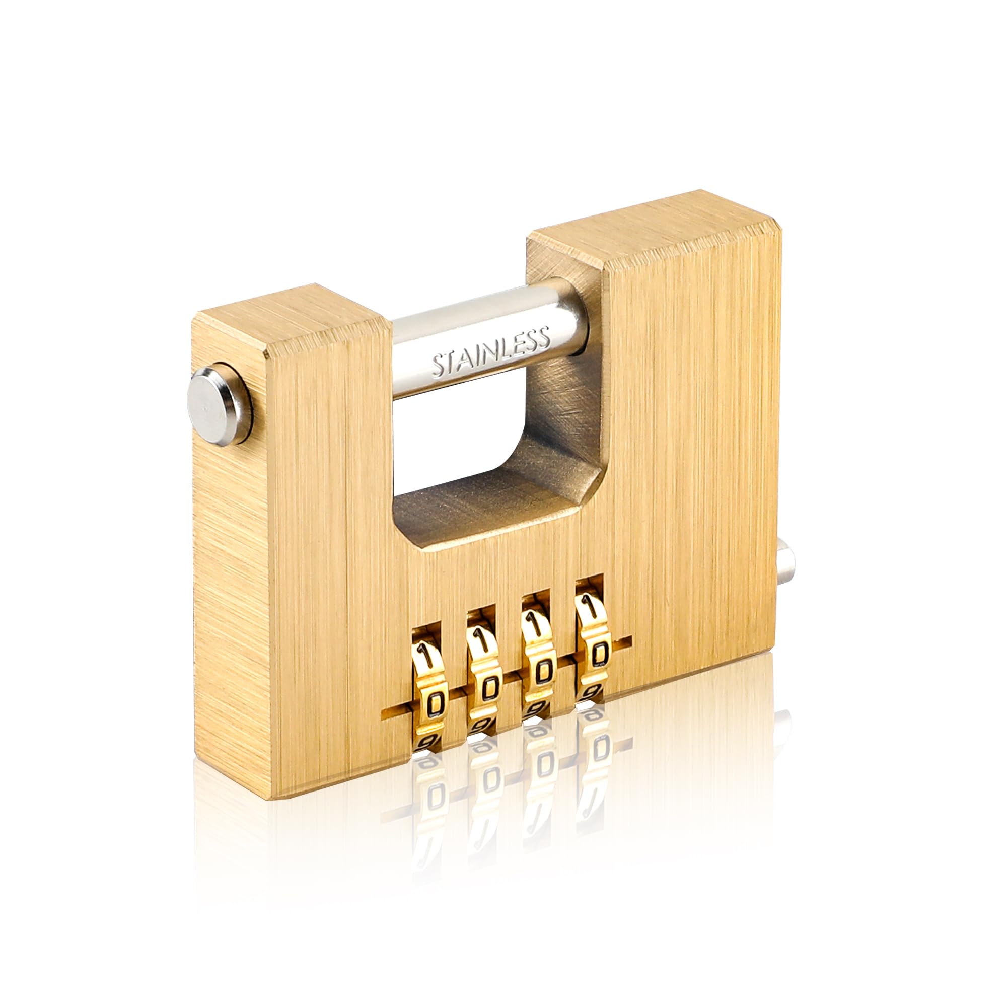 YKUKIZEE 62 mm Combination Padlock with Code, High Security Shipping Container Code Padlock 8 mm Thick Shackle, Brass Combination Codes Padlocks Outdoor Heavy Duty Waterproof Shed Warehouse Garage