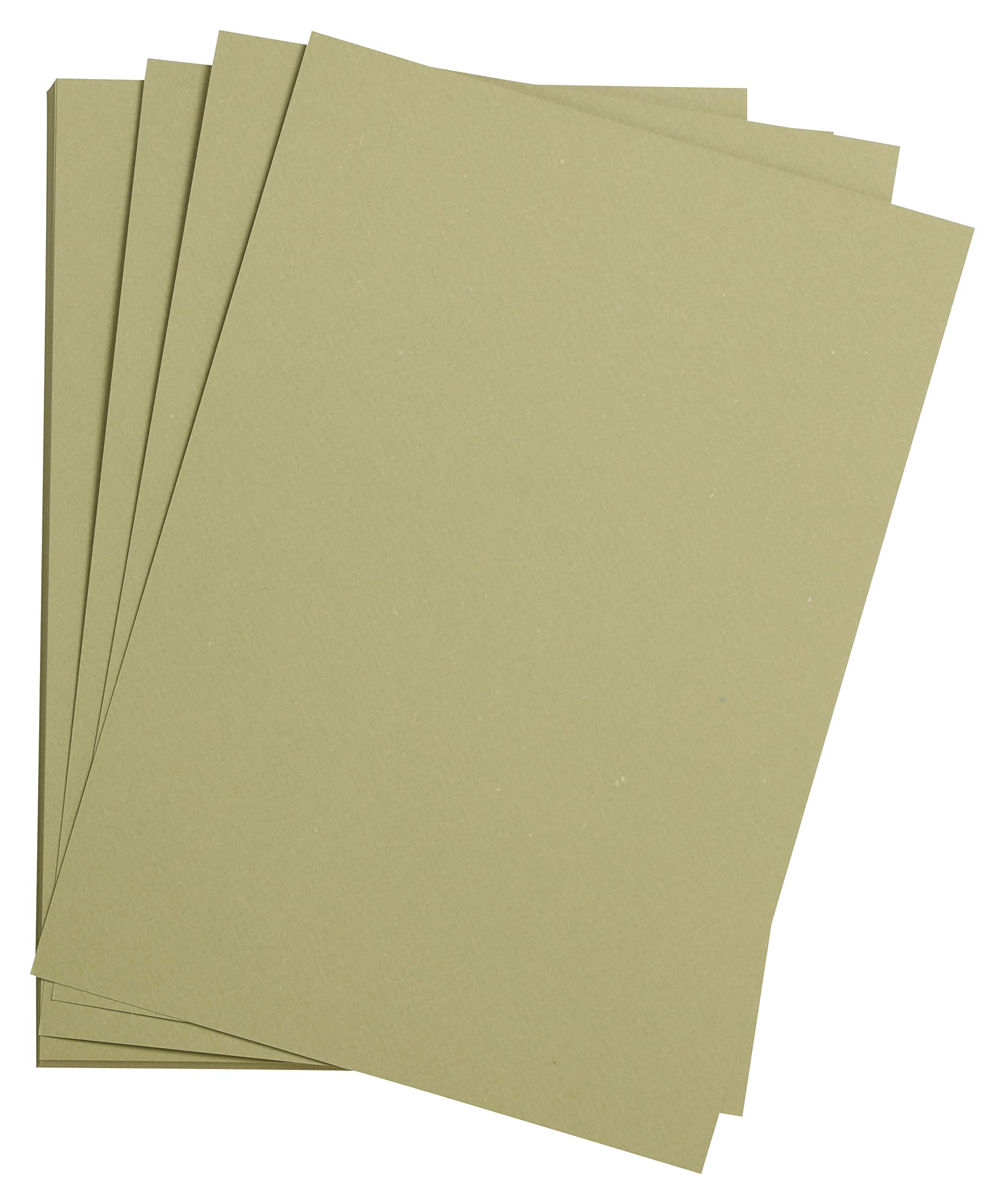 Clairefontaine - Ref 90784C - Etival Coloured Grained Drawing Paper (Pack of 25 Sheets) - A3 (42 x 29.7cm) - 160gsm Cellulose Art Paper - Almond Green - Acid Free, pH Neutral