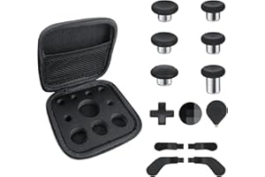 Metal Thumbsticks for Xbox One Elite Controller Series 2, AOLION Xbox Elite Controller Series 2 Accessories, 13 in 1 Thumbsticks Replacement with 6 Swap Joysticks, 4 Paddles, 2 D-Pads, 1 Adjust Tool