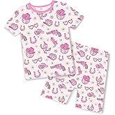 babee Reshinee Bamboo Viscose Toddler Unicorn Mermaid Girls Kids Pajamas Short Sleeve Summer Cool Snug fit Pjs 12M-8Y 2pcs