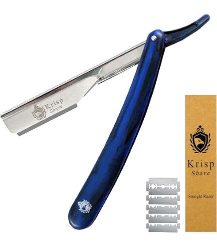 SHARPEND Barber Straight Cut Throat Razor – Shavette Style – Includes 10 Blades – Rasoi Rasoirs