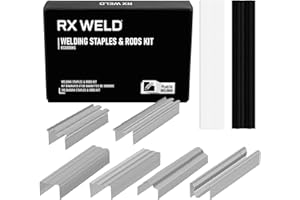 RX WELD Plastic Welding Kit - 3000pcs Staples & 20pcs TPO TEO PP Rods - Silver or Gray - Repair Car Bumpers, Kayaks, Plastic 