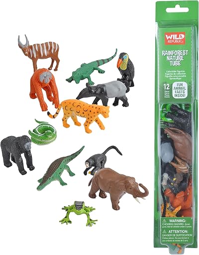 WILD REPUBLIC Europe 32 cm Nature Tube Rainforest Playset Tropical Forest