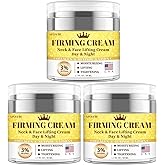 3% Retinol Cream Face Moisturizer, Anti Aging Neck Firming Cream with Collagen, Day & Night Face Cream with Hyaluronic Acid, Lifting & Tightening Wrinkle for Women & Men, 3 Pack
