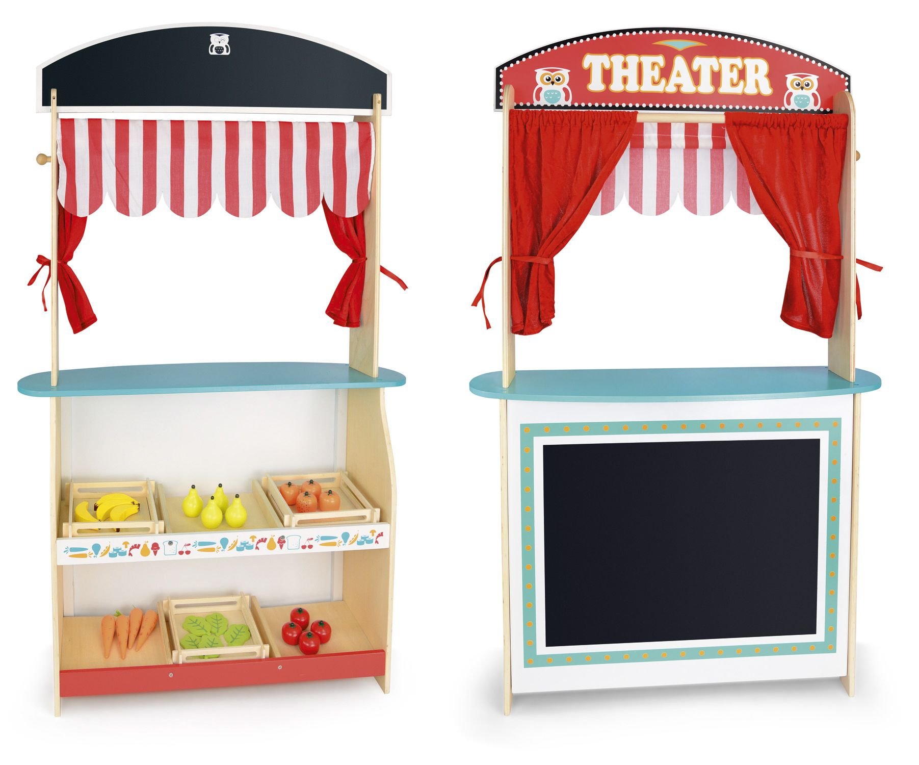 tidlo wooden play shop and theatre