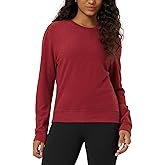 ODODOS Women's Stretch Fleece Long Sleeve Sweatshirts – Ultra-Soft Cozy Warm Crewneck Pullover Tops