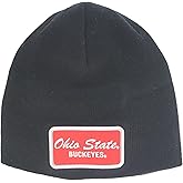 ZHATS NCAA Unisex-Adult NCAA Officially Licensed Beanie Edge Patch Brick Black