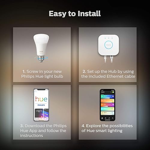 Philips Hue White Ambiance LED Smart Button Starter Kit bundle