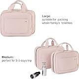 Bagsmart Hanging Toiletry Bag Travel Large Capacity Medium Pink view 8
