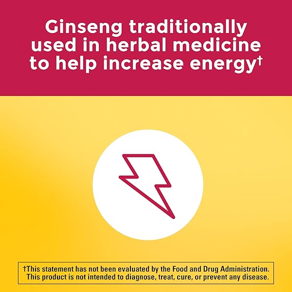 NATURE MADE MULTI + GINSENG, DAILY ENERGY MULTIVITAMIN FOR ADULTS, ONE PER DAY VITAMIN, 60 CAPSULES