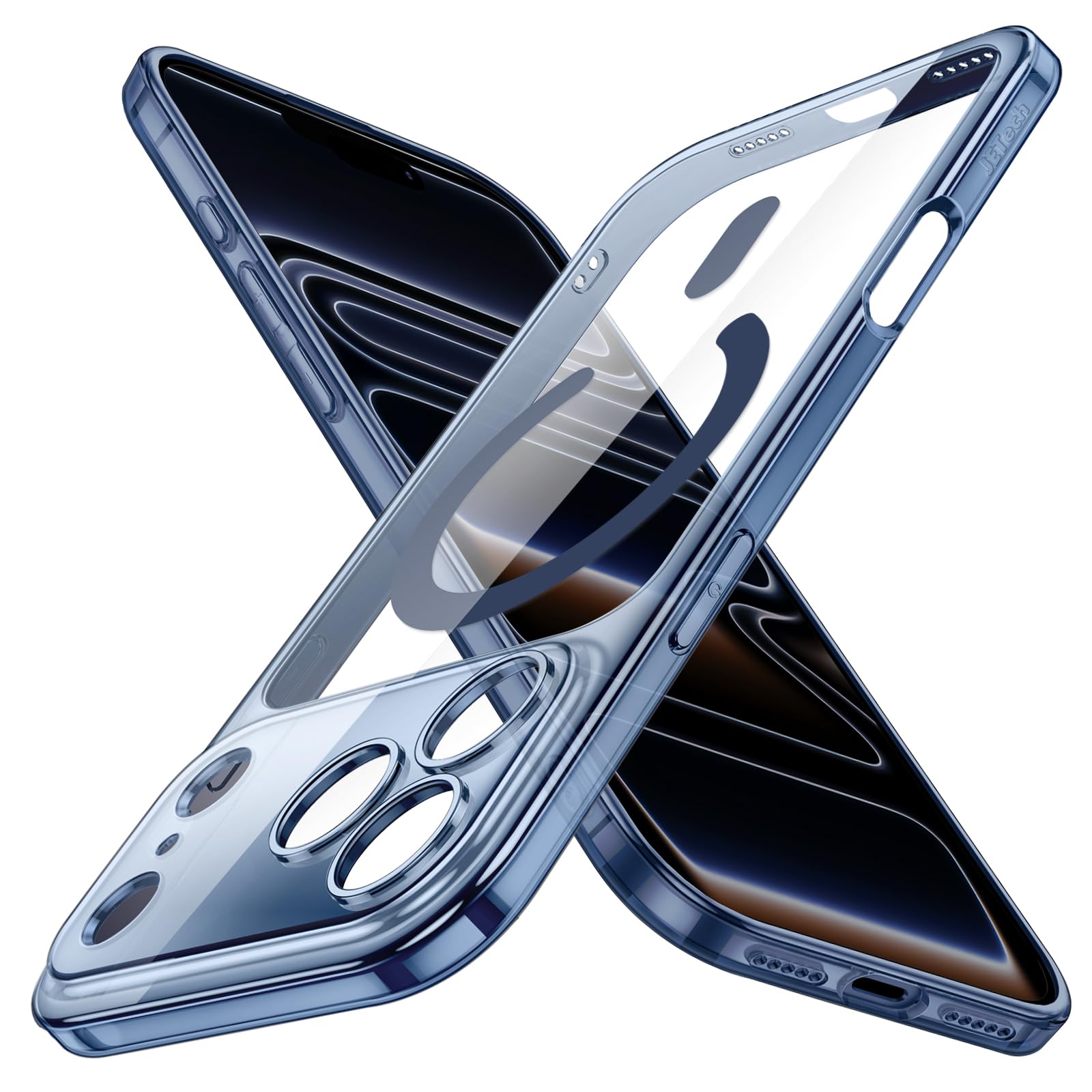 JETech Magnetic Slim Case for iPhone 17 Pro 6.3-Inch Compatible with MagSafe, Camera Lens Full Protection, Ultra-Thin Lightweight Clear Minimalist Protective Phone Cover (Deep Blue)