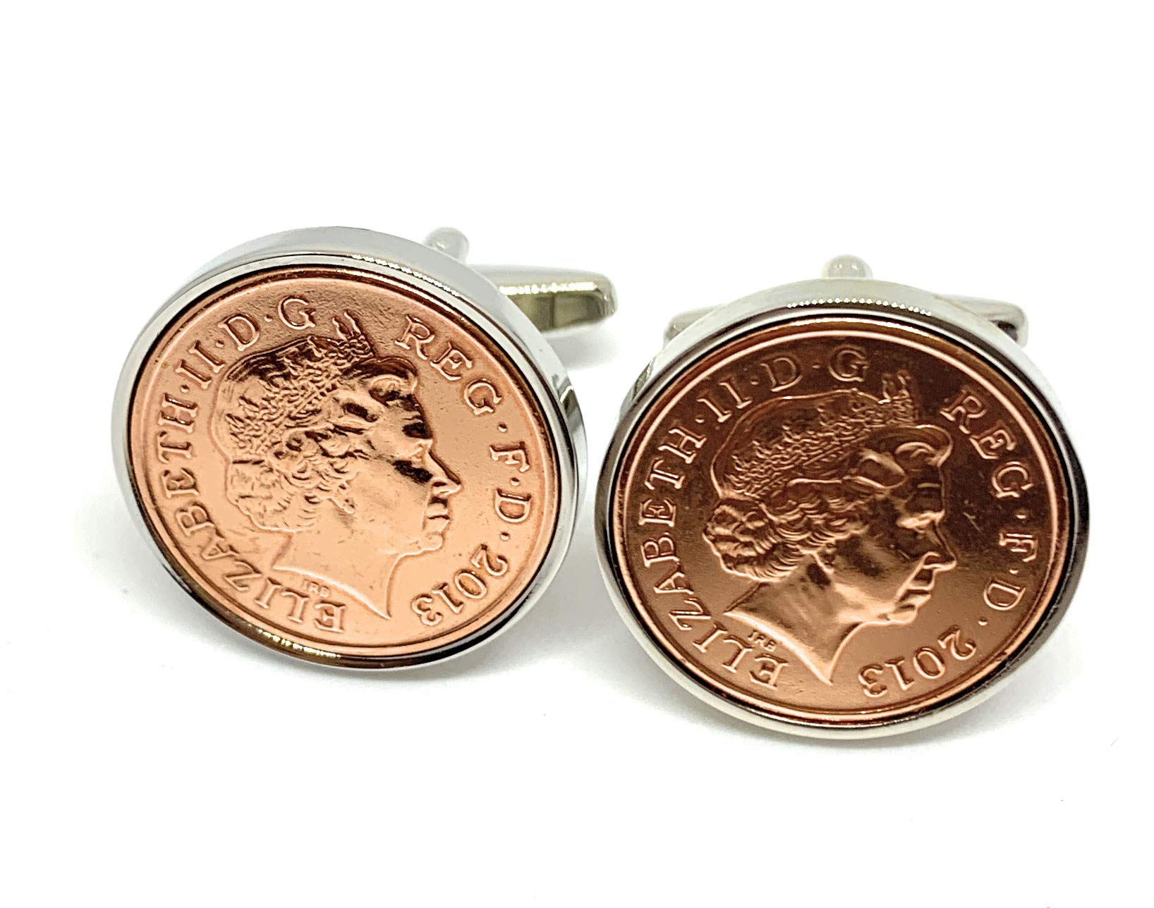 10th Lace wedding Anniversary 10 ear Lace birthday/Anniversary 2013 Coin cufflinks Premium