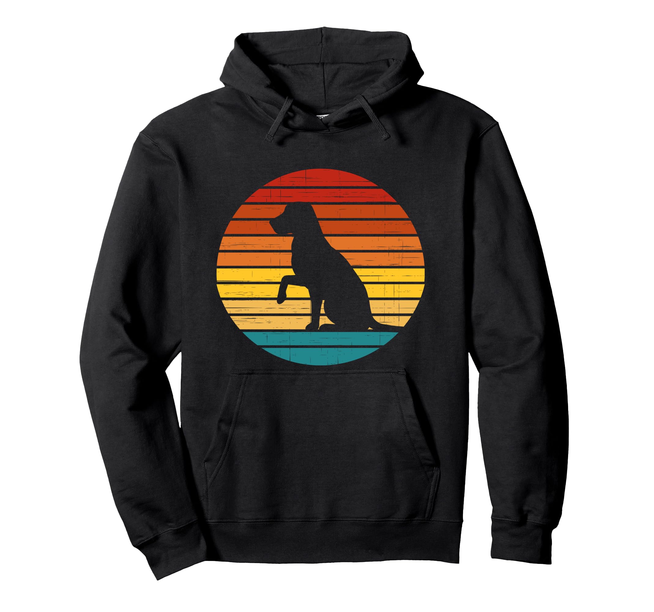 Labrador Retriever Dog Vintage Retro Sunset Dog Lovers Pullover Hoodie