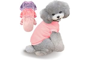 Algudbilt Dog Sweaters 3 Pack Clothes for Small Dogs Boy Girl XS Doggie Cat Shirts Winter Clothes Sweatshirt Puppy Coat Apparel (Purple-Pink-Rose, Small)