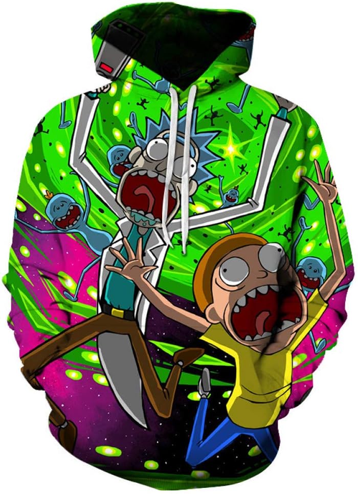 Sweatshirt 3D Rick And Morty Hoodies Sweatshirt Men Women Funny Cartoon Rick Print Hoodie Sweatshirt Mens Harajuku Hip Hop