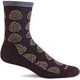 Sockwell Women's Spruce Crew Sock, Blackberry - S/M
