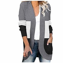 ADJHDFH Crochet Sweaters For Women Black Long
