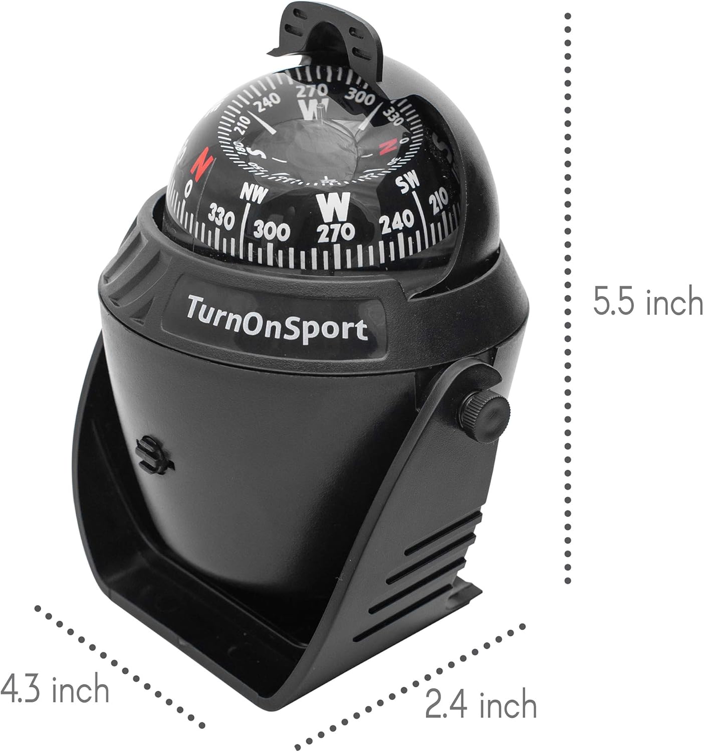 Boat Compass Dash Mount Flush - Boating Compass Dashboard Suction - Navigation Marine Compass Boats Surface Mount - Illuminated Dashboard Compass Ship - Electronic Sea Compass Suction Cup (Black) : Sports & Outdoors