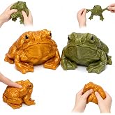 2pc Taba Squishy Frog Squeeze Toys, New Moldable Smushers Realistic Frogs | Simulation Toy, Fidget squishies for Stress Relief, Waterproof Pocket-Sized Squish, Prank Spoof Toy Desk Prop