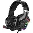 EUARNE Gaming Headset for PS5, PS4, Xbox Series X|S & Xbox, PC Gaming Headphone with 7.1 Surround Sound, Noise Canceling Mic- for PlayStation 5, Mac