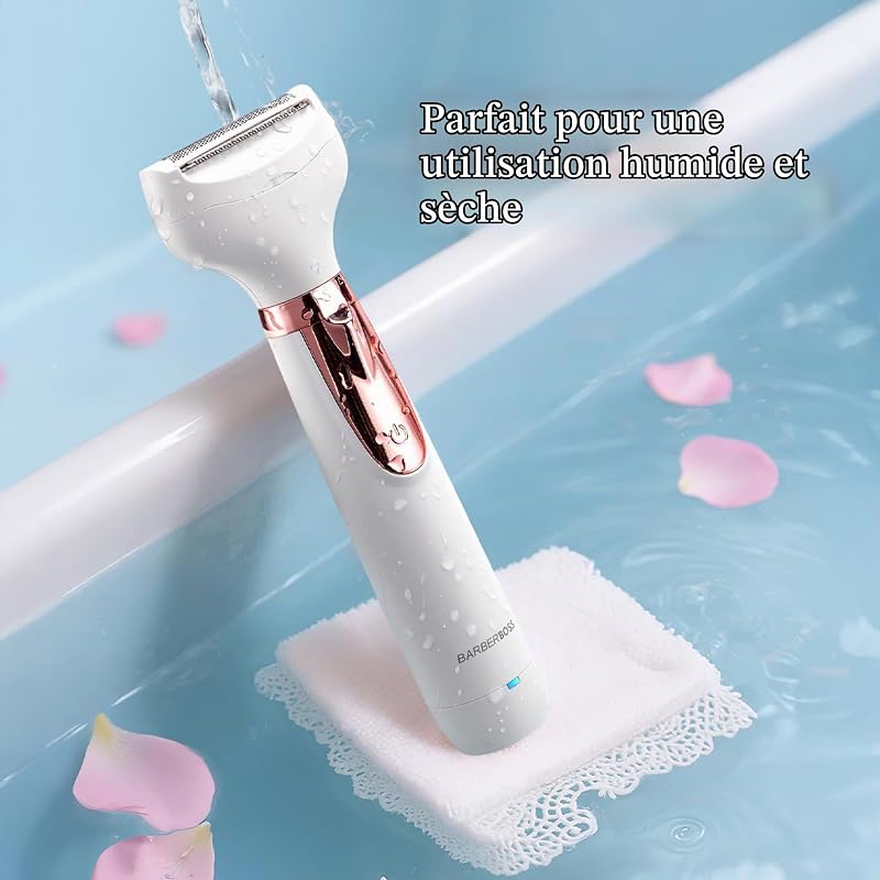 Rasoir électrique 5-en-1 pour femme, kit d'épilation rechargeable, pour le corps, le maillot, le visage, le nez et les sourcils, rasoir sans fil pour femme, QR-8005