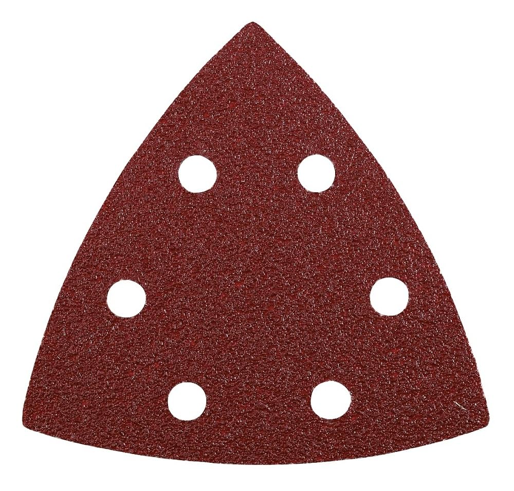 kwb Sanding Triangles 93 Mm Made Of High-Grade Aluminium Oxide With 120 Grit, tool-Free Change, Synthetic Resin Bonding and Reinforced Paper Backing for Medium-Fine Sanding Of Wood and Metal
