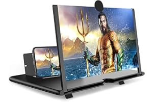 DEER LADY 16 Inch Smartphone Screen Magnifier 3D HD Foldable Amplifier Phone Stand with Adjustable Angle Gift for Mom Dad Family Portable Universal Enlarger Movies Gaming Video