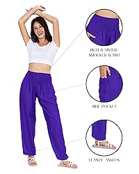 LOFBAZ Harem Pants for Women Yoga Boho Hippie