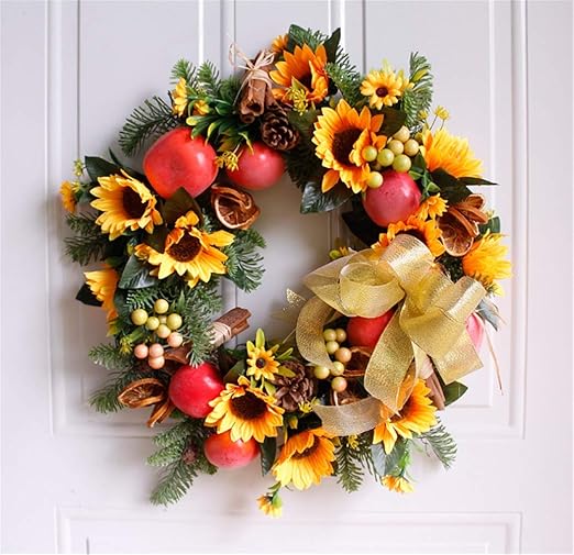 Amazon Com Liveinu Flora Decor Sunflower Farms Wreath For Front