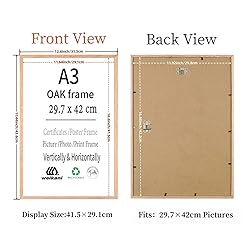 Weikani A3 OAK Wood Picture Frame Picture Frame,2