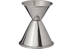 TableCraft H1206 Stainless Steel Jigger, 1-Ounce and 2-Ounce, Metallic