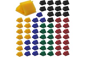 BokWin 60 Pack Plastic Colorful Game Card Stands, Board Game Pieces Stands for DIY Party Favor Supplies, Multi-Color Card Hol