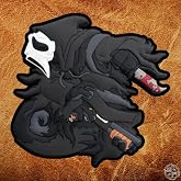 Patchlab Chameleon 167 PVC Rubber Morale Patch, Hook &amp; Loop Attachment for Backpacks, Halloween Accessories | for Army, Patriots, Suit &amp; Machine Gun in Grey &amp; Black, 3.7x4