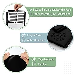 Mr. Pen- Black Plastic Folders with Pockets and