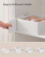 SONGMICS Drawer Organisers Set of 12 Foldable Fabric Storage Boxes Cloud White view 6