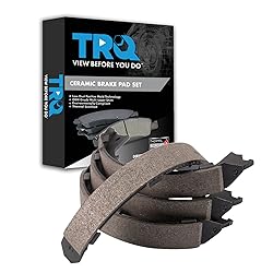 TRQ Rear Parking Brake Shoe Set Compatible with