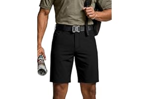 TUREFACE Men's 10 Inch Cargo Shorts Hiking Shorts with Zipper Pocket Quick Dry Outdoor Shorts(NO Belt)