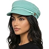 Funky Junque Newsboy Hat for Women – Trendy Greek Fisherman Cap, Classic Women's Baker Boy Newsies Hat, Ladies Fashion Caps