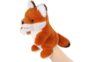 ZJOEY Animal Hand Puppets 11 Inch Sea Turtle Plush Dinosaur Animals Hand Puppet Toys Role-Play Toy Puppets for Kids Storytelling Imaginative Pretend Play Teaching Preschool(Fox)