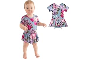 Posh Peanut Baby & Little Girls Dresses for Summer - Twirl Bodysuit Dresses for Girls Made of Soft Viscose from Bamboo