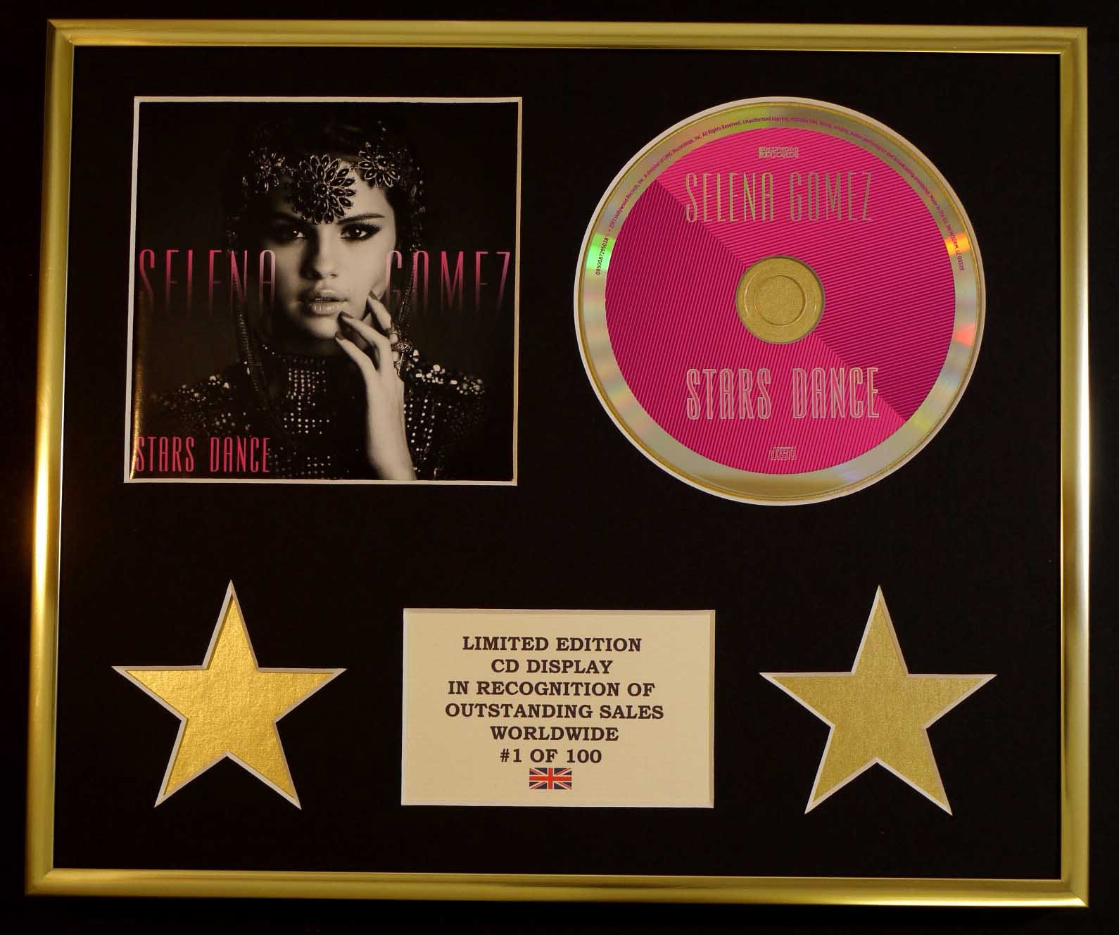 SELENA GOMEZ/CD DISPLAY/LIMITED EDITION/COA/STARS DANCE